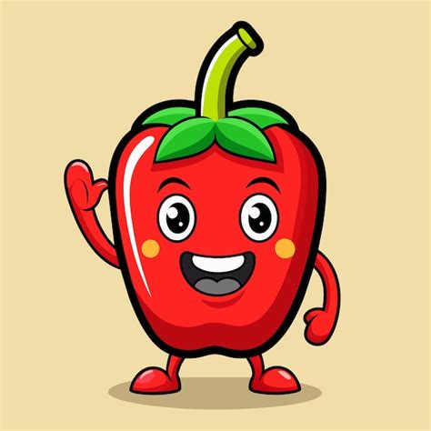 Premium Vector Pepper Cartoon Mascot Illustration