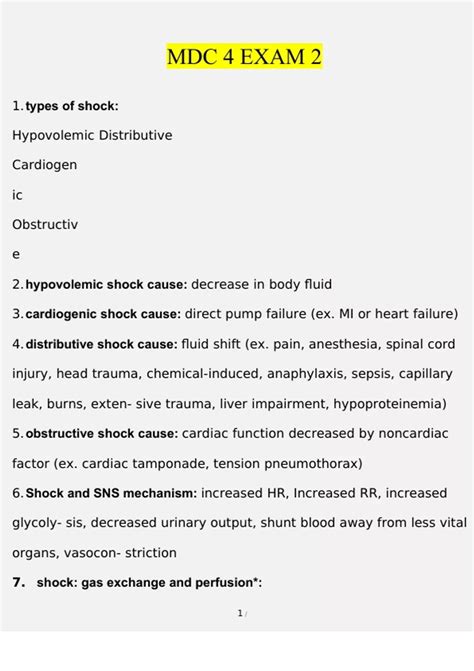 Exam 1 4 NUR 2356 NUR2356 Multidimensional Care 1 4 MDC 1 4 Exam 1