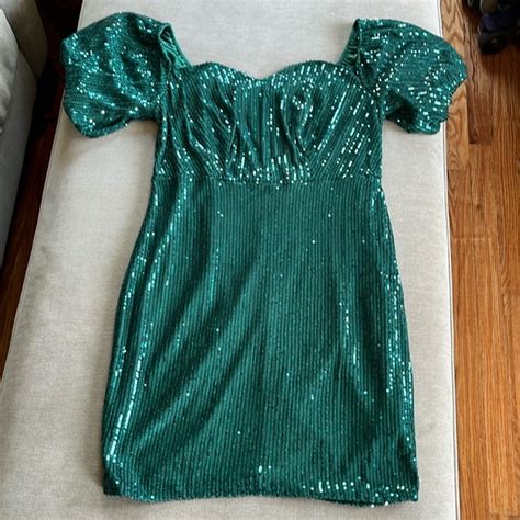 Dresses Green Sequin Mini Dress Poshmark