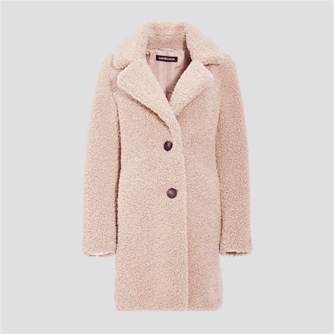 Manteau droit boutonné beige femme Cache Cache