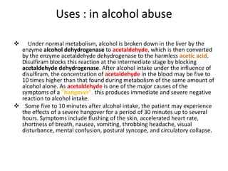Drugs and substances with disulfiram like reactions | PPT