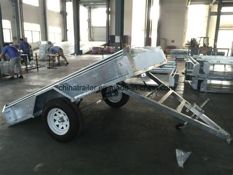 8X4 Hot Sales Heavy Duty Galvanised Box Trailer With Gas Support Tilt