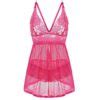 Sexy Women V Neck Lace Baby Doll Mesh Chemis Sleepwear Open Back Lingerie Power Day Sale