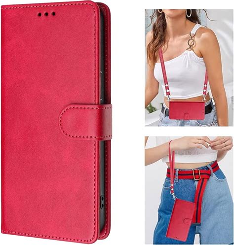 LEHEHE pour Infinix Hot 40 Pro 4G 40 4G Cuir Coque Avec Bandoulière et Dragonne RFID Blocage