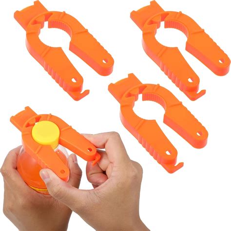 Orange Plastic Bottle Cap Opener 3 Pack Water Bottle Opener Soda Can