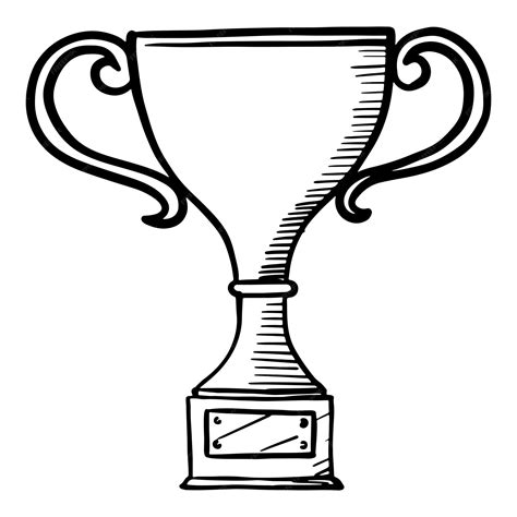 premium vector doodle sketch style  hand drawn champion trophy