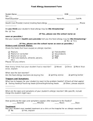 Student Name DOB Sex Doc Template PdfFiller