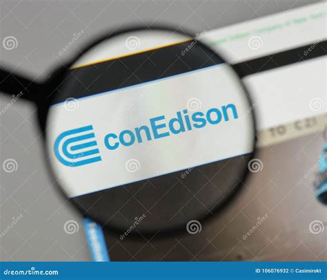 Milan, Italy - August 10, 2017: Consolidated Edison Logo on the ...