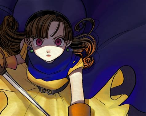 Safebooru 1girl Alena Dq4 Belt Black Belt Blue Cape Brown Hair Cape