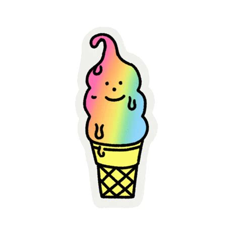 Melting Ice Cream Sticker by evite for iOS & Android | GIPHY