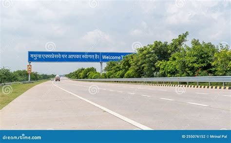 Yamuna Expressway Delhi Agra Expressway Editorial Photography Image