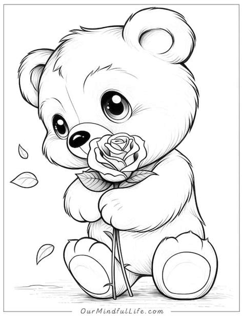 49 Super Cute Teddy Bear Coloring Pages Free Printable Our Mindful Life