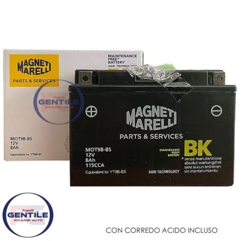 Batteria Moto Magneti Marelli Yt B Bs Mot B Bs V Ah T Max