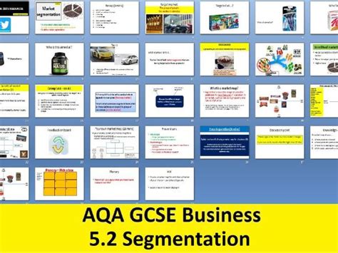 Aqa Gcse Business 9 1 52 Market Segmentation Teaching Resources