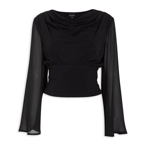 Black Cowl Banded Top 3141693 Truworths