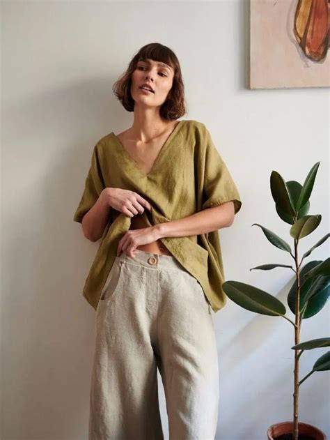 Natural Linen Clothing Linen Clothes Linen Tunic Linen Blouse