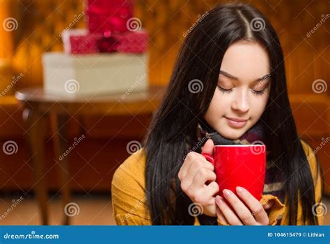 A Cup Of Hot Beverage Stock Image Image Of Gifts Holding