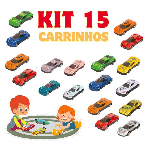 Kit Carrinhos Coloriodos Cole O Carros De Brinquedo Tipo Hot Wheels Colecionavel Menino