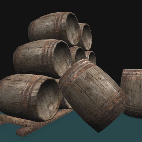 Деревянная бочка - игра готова 3D Модель $10 - .unknown .obj .ma .fbx ...