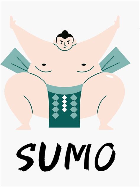 Japanese Sumo Wrestler Tokyo Aesthetics Sticker By Tokyoaesthetics