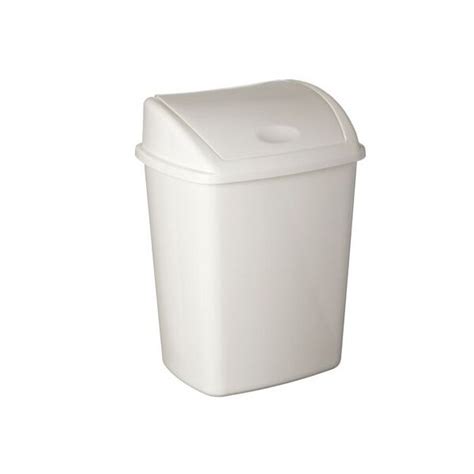 Poubelle Litres Plastique Blanc Avec Couvercle Basculant