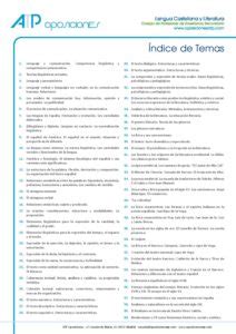 Indice de temas de la oposición de profesores de secundaria