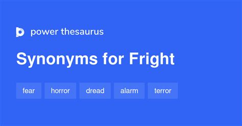 fright synonyms  similar words phrases