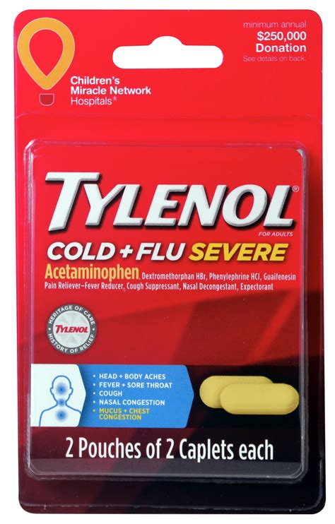 Tylenol Cold And Flu Severe Convenience Valet