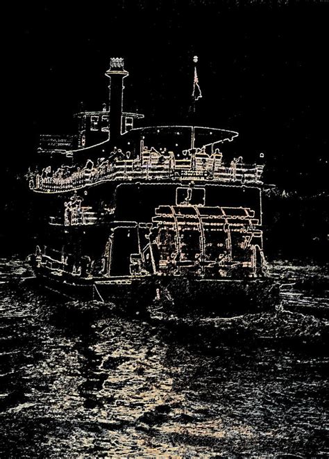 Riverboat At Night Photograph By Richard Risely