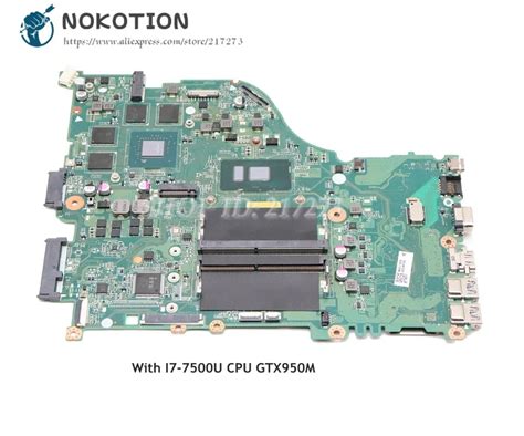 NOKOTION Laptop Motherboard For Acer Aspire E5 575 E5 575G MAIN BOARD