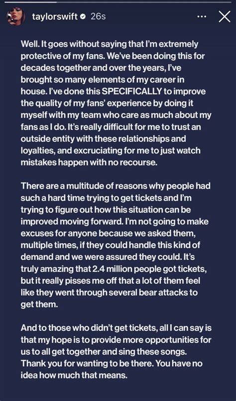 Taylor Swift Addresses Ticketmaster Fiasco And How She Feels About The