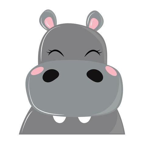 A Cartoon Hippo With Its Eyes Closed