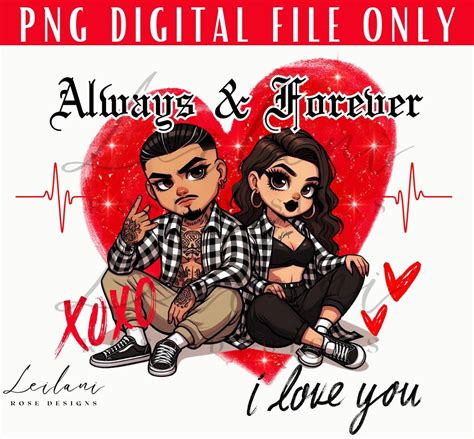 Valentines Cholo Couple PNG, Chola Couple Digital File, Couple Digital ...