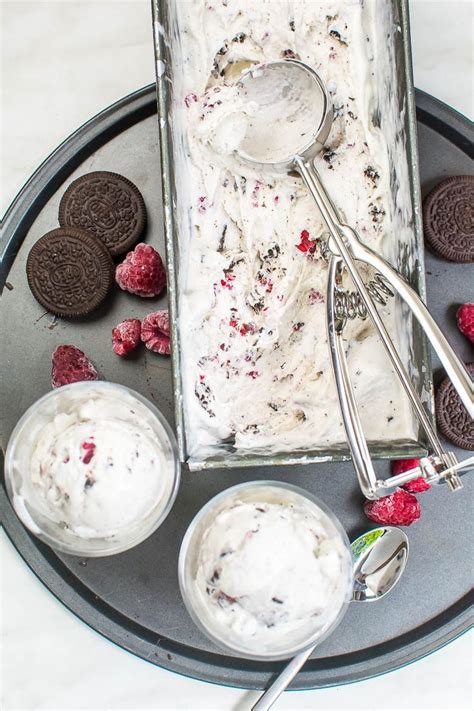 Veganes Eis Mit Oreos Und Himbeeren Rezept Veganes Eis Selber