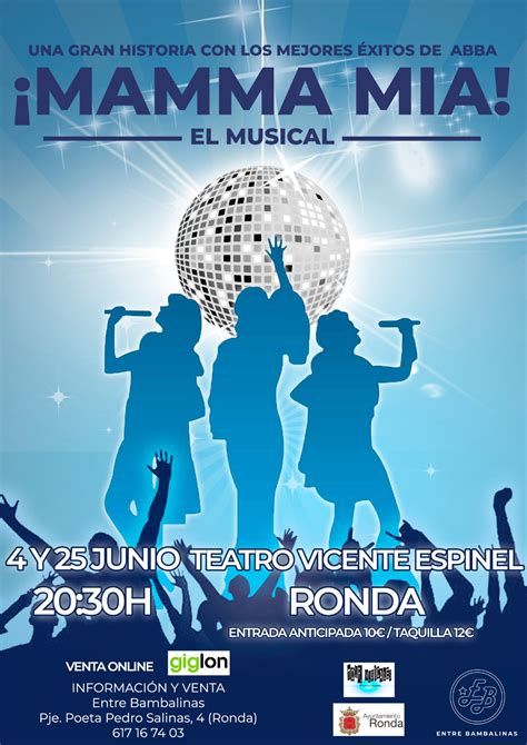 VENTA DE ENTRADAS MAMMA MIA RONDA Teatro Vicente Espinel Ronda