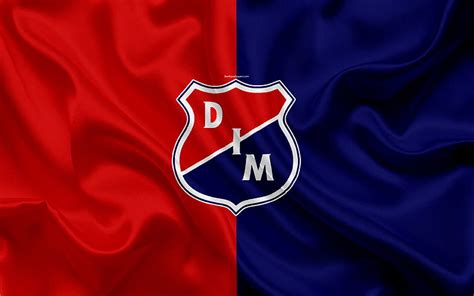 Deportivo Independiente Medellin, DIM logo, Colombian football club, silk texture, HD wallpaper ...