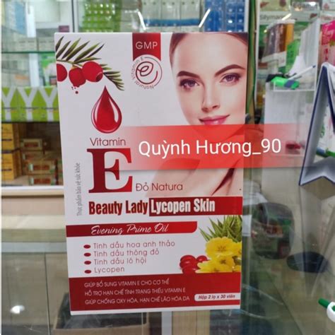 Viên Uống Vitamin E ĐỎ Natura Beauty Lady Lycopen Skin Hộp 2 Lọ X 30 Viên Shopee Việt Nam