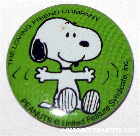 Peanuts The Loving Friend Company Pinback Buttons