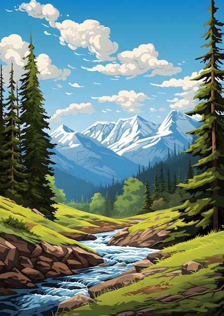 Premium Ai Image Rocky Mountains On A Sunny Day