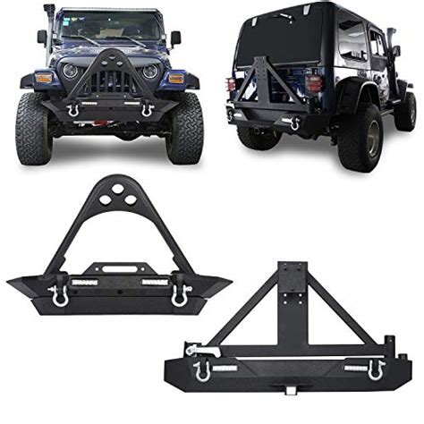 U Box Stinger Front Bumper And Rear Bumper W Tire Carrier And 2 Receiver