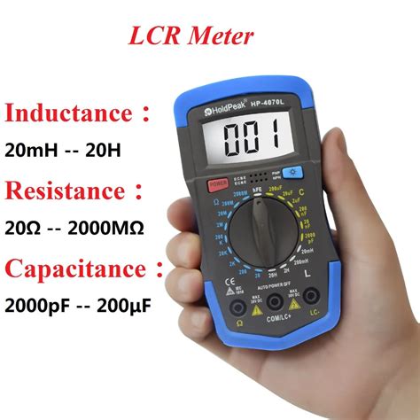 Holdpeak Medidor De Capacitancia Digital Medidor Lcr Herramienta De