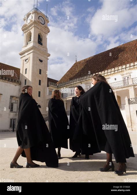 University of Coimbra students with traditional academic attire ...