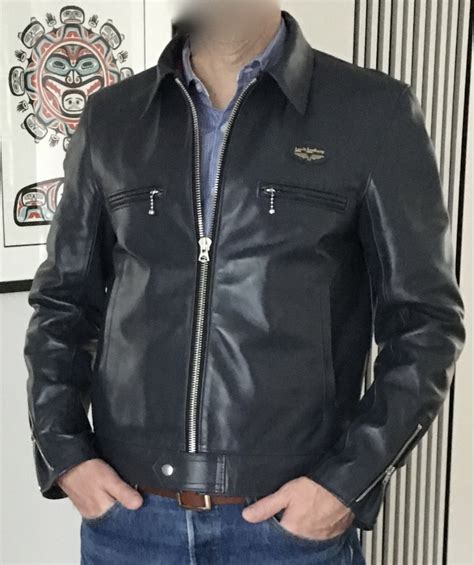 Lewis Leathers Dominator Navy Horsehide The Fedora Lounge