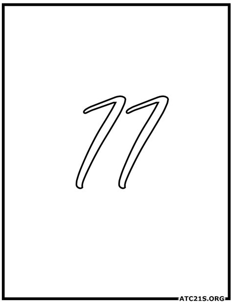 Free Number 77 Coloring Page Download Printable | ATC21S