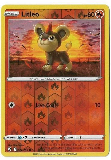 Litleo Reverse Holo Ungraded Pokemon Evolving Skies