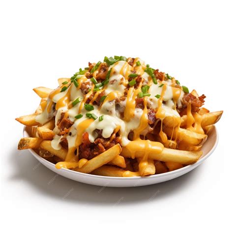 Premium Photo | Loaded Cheese Fries with white background high quality