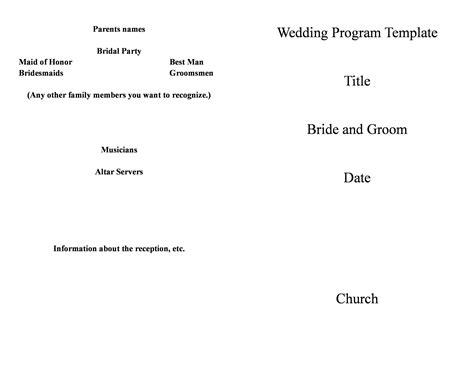 37 Printable Wedding Program Examples & Templates ᐅ TemplateLab