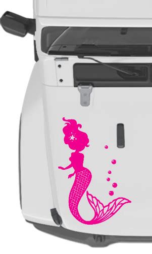 Jeep Wrangler Gladiator Mermaid Hood Decal Sticker 460