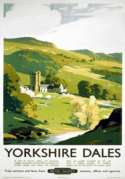 Yorkshire Dales British Railways Ner Vintage Travel Poster By Frank