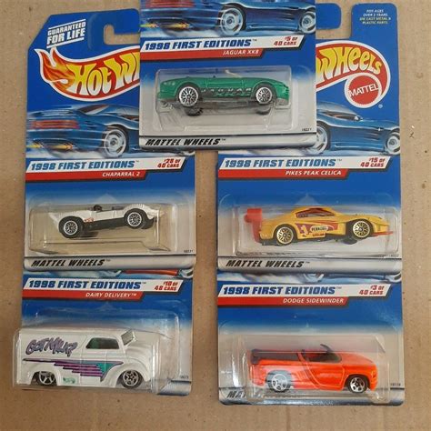 Hot Wheels Go Kart Mercedes Slk Ford Mustang Jaguar Cat A Pult Double Vision Slideout Dodge